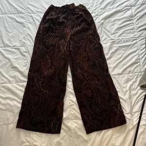Banana Republic paisley velvet trousers